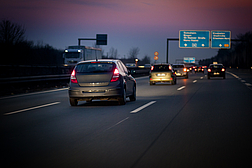 German autobahn at dusk